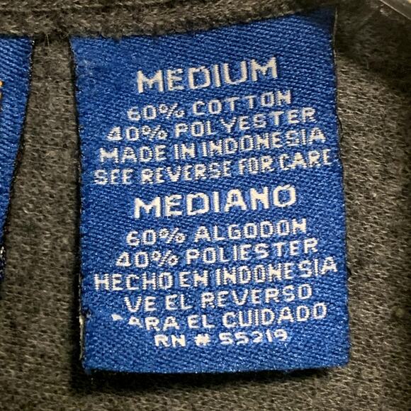 Women's DISNEY Top Sz M Eeyore Embroidered Button Down Shirt Gray Pooh Character - Picture 4 of 10